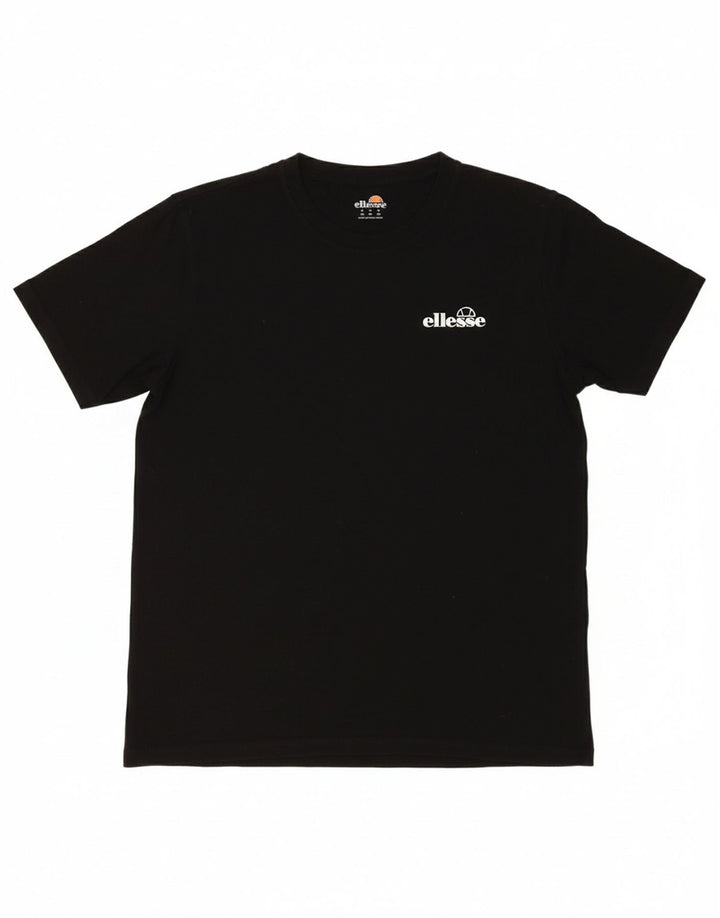 ELLESSE Mens T-Shirt Top XL Black Cotton