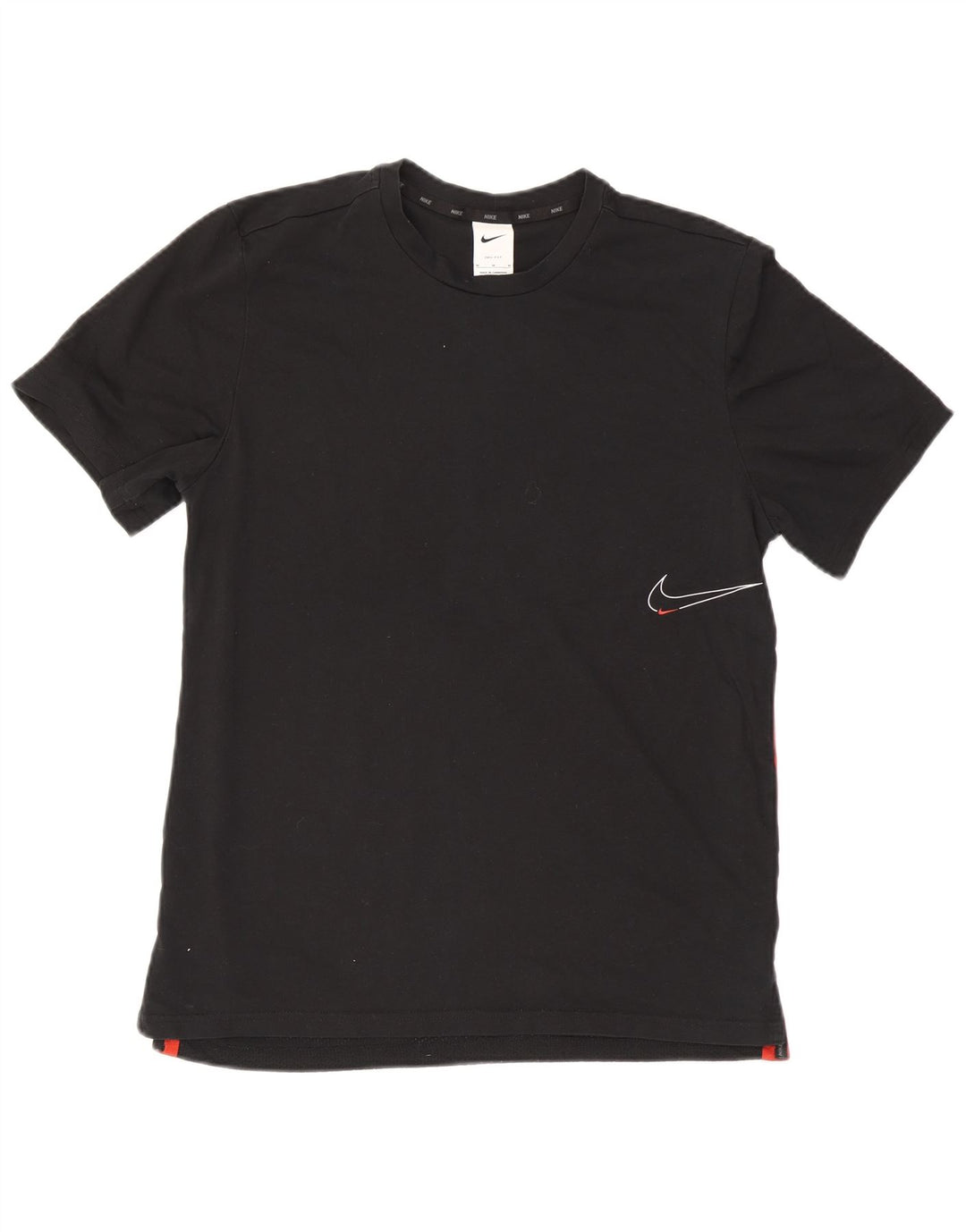 Nike Herre grafisk T-shirt Top Medium Sort Colourblock Bomuld