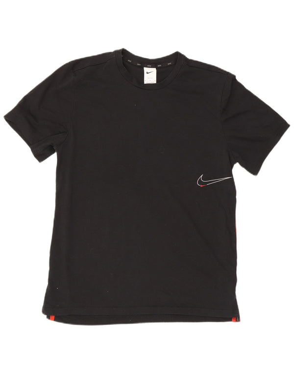 Nike Herre grafisk T-shirt Top Medium Sort Colourblock Bomuld