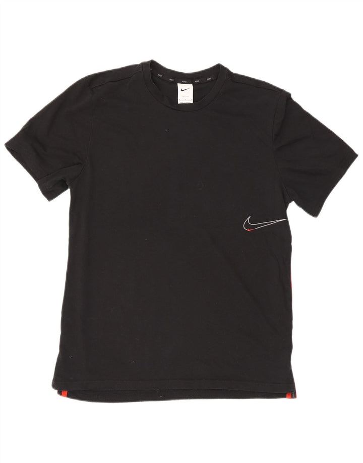 Nike Herre grafisk T-shirt Top Medium Sort Colourblock Bomuld