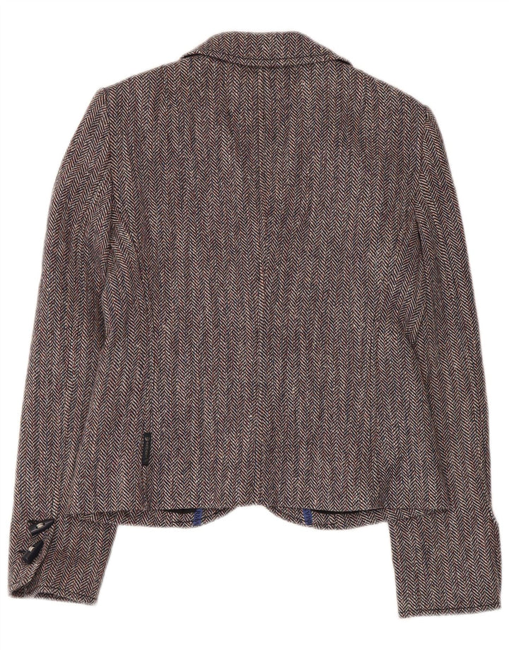 ARMANI JEANS Dame 4-knaps blazerjakke IT 42 mellemgrå sildeben