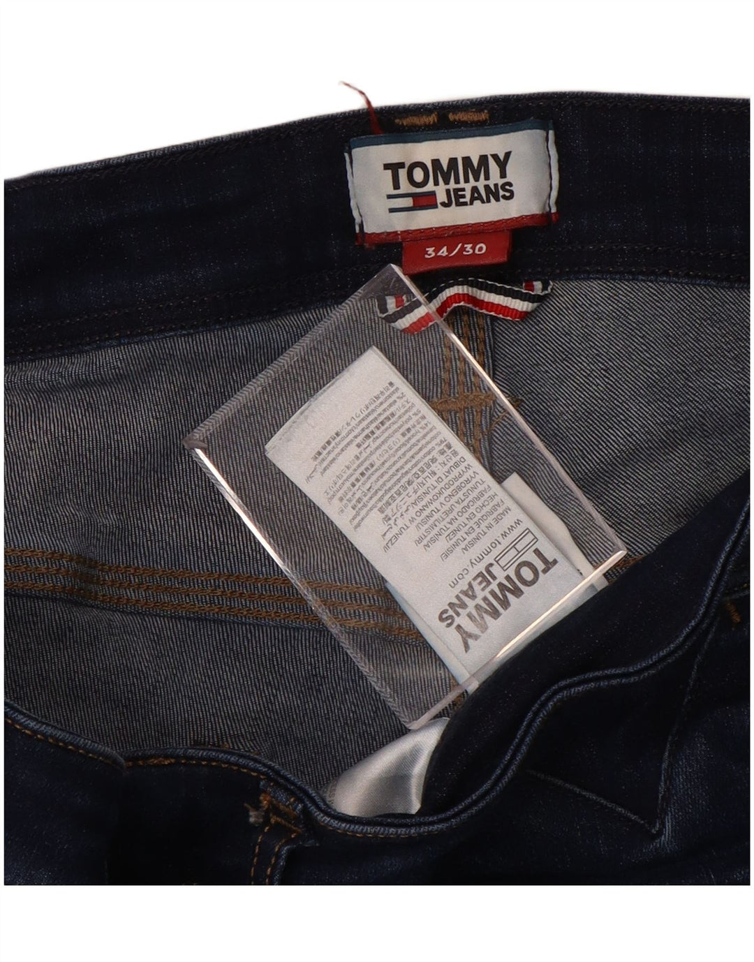 TOMMY HILFIGER Dame Bootcut Jeans W34 L30 Marineblå Bomuld