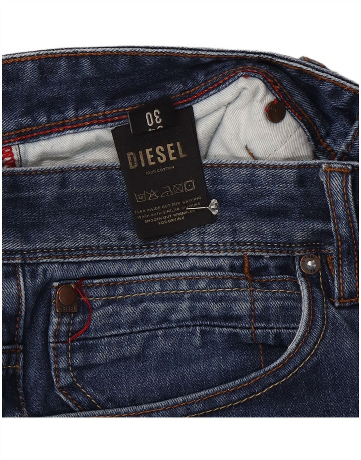 Diesel Herre Straight Jeans W34 L30 Blå Bomuld