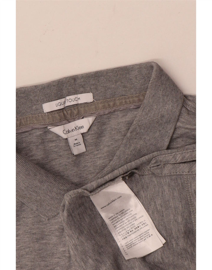 CALVIN KLEIN Herre poloshirt Medium Grey Flecked Bomuld