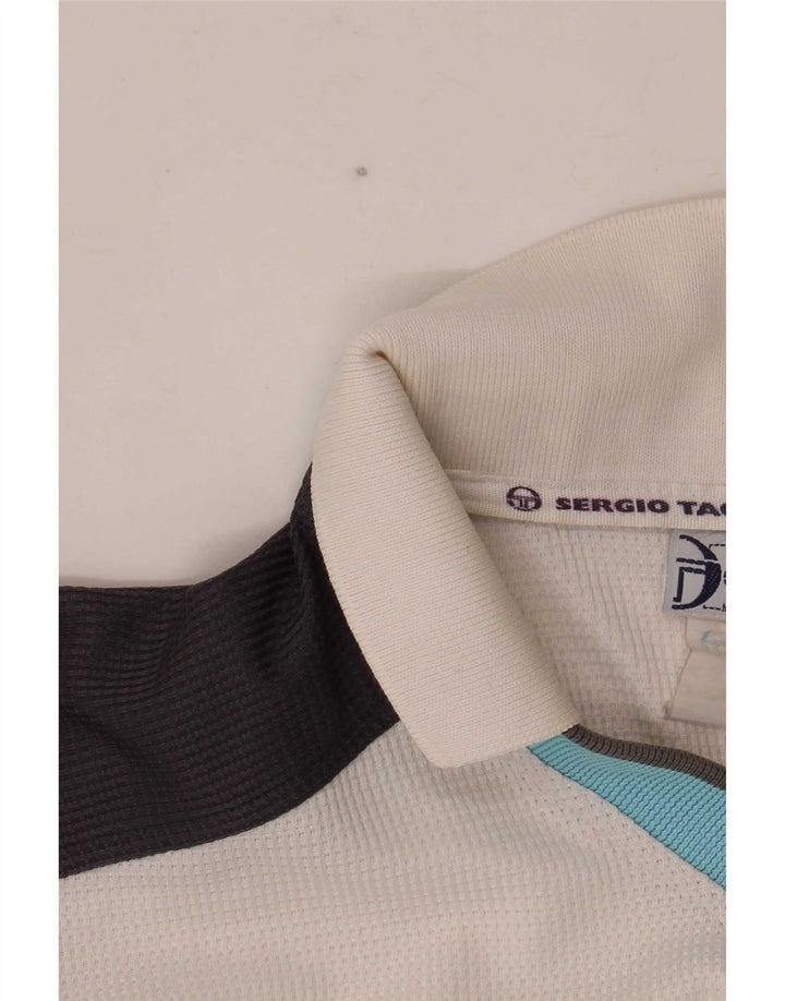 Sergio Tacchini herre poloshirt Medium White Colourblock