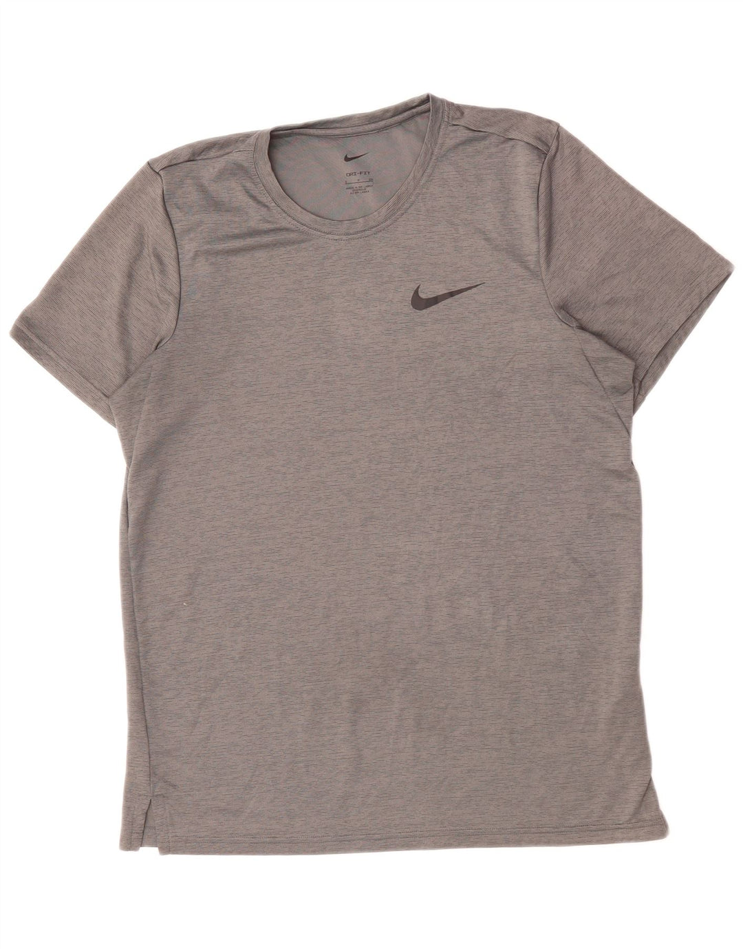 NIKE Dri Fit T-shirt top til mænd, lille grå polyester