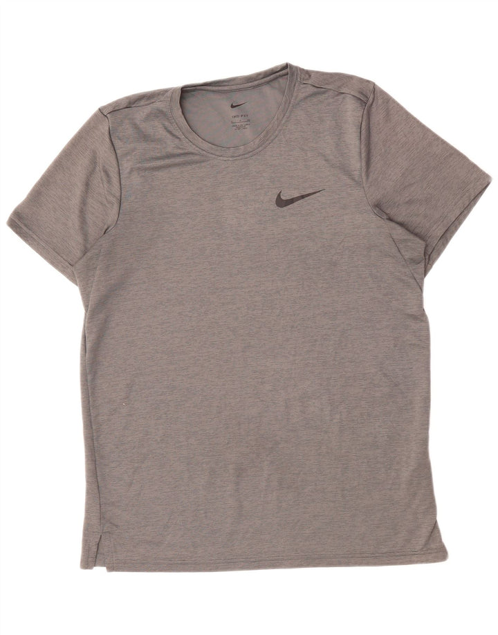 NIKE Dri Fit T-shirt top til mænd, lille grå polyester