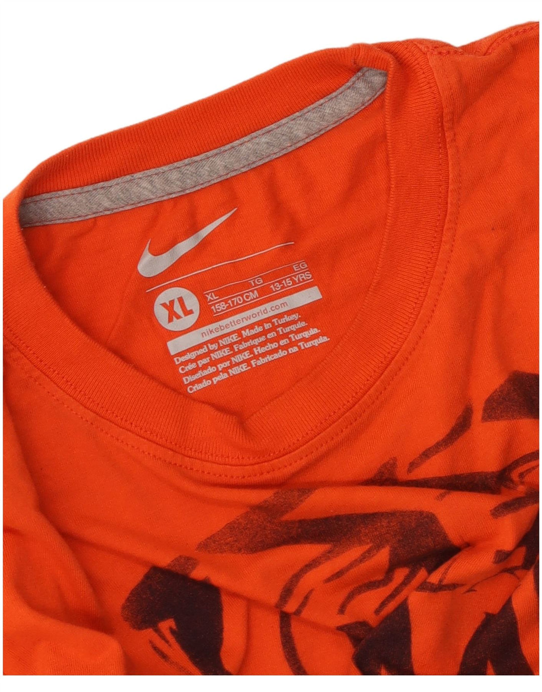 Nike Boys Grafisk T-Shirt Top 13-14 år XL Orange