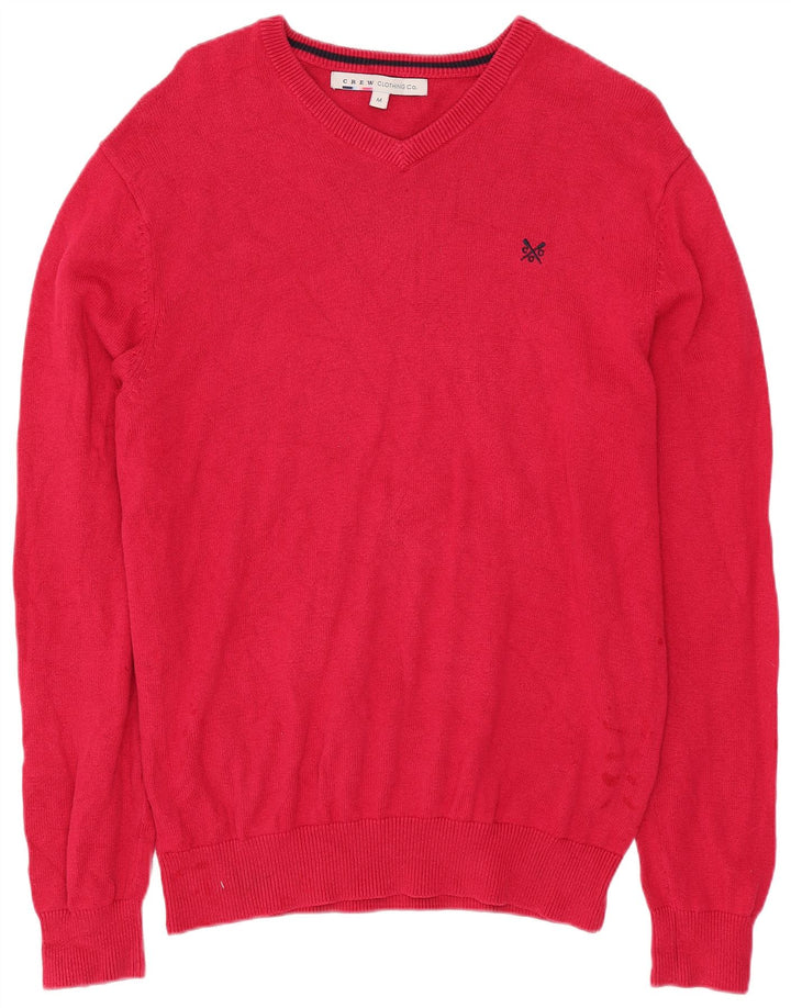 Besætningstøj Herre V-hals sweater Medium rød bomuld