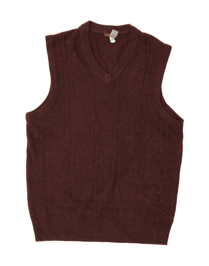 DOCKERS Mens Vest Tank Top Large Maroon Acrylic Vintage Dockers and Second-Hand Dockers from Messina Hembry 