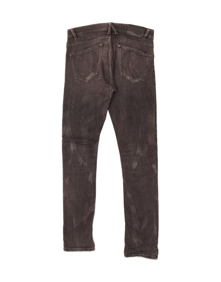 Trussardi Herre Distressed Slim Jeans W33 L34 Sort Bomuld