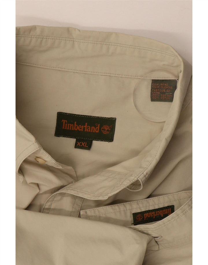 Timberland Kortærmet Herreskjorte 2XL Beige Bomuld