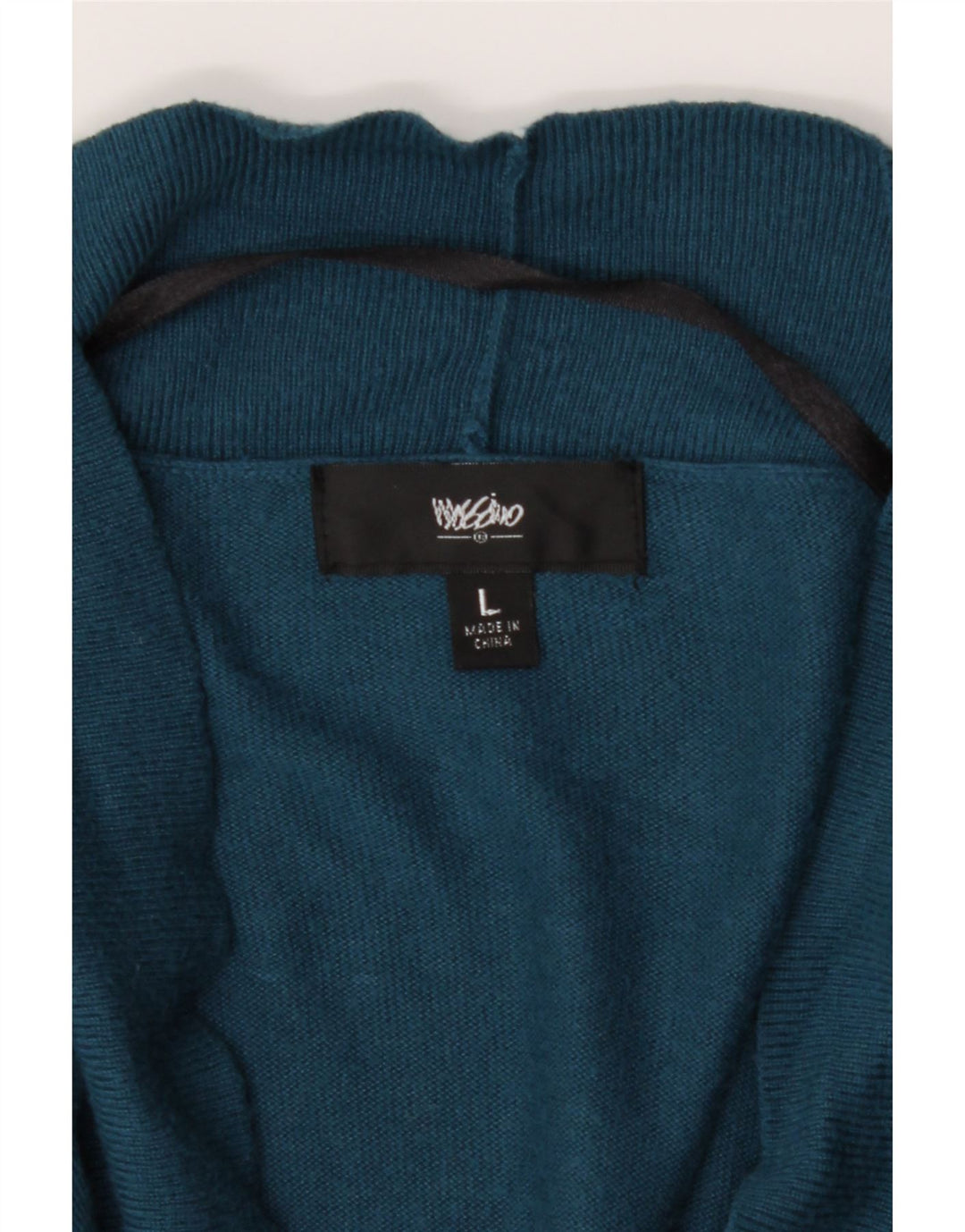 MOSSIMO Womens Longline Open Cardigan Sweater UK 16 Large Navy Blue Nylon Vintage Mossimo and Second-Hand Mossimo from Messina Hembry 