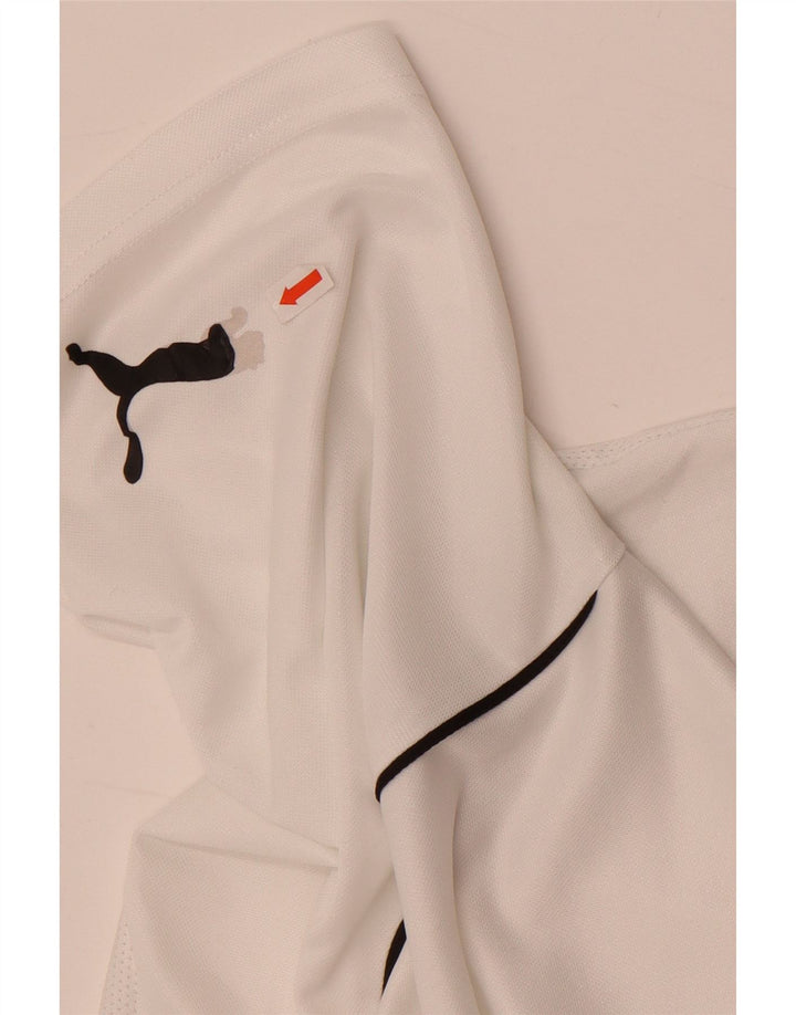 Puma Herre Grafisk T-Shirt Top Medium Hvid Polyester