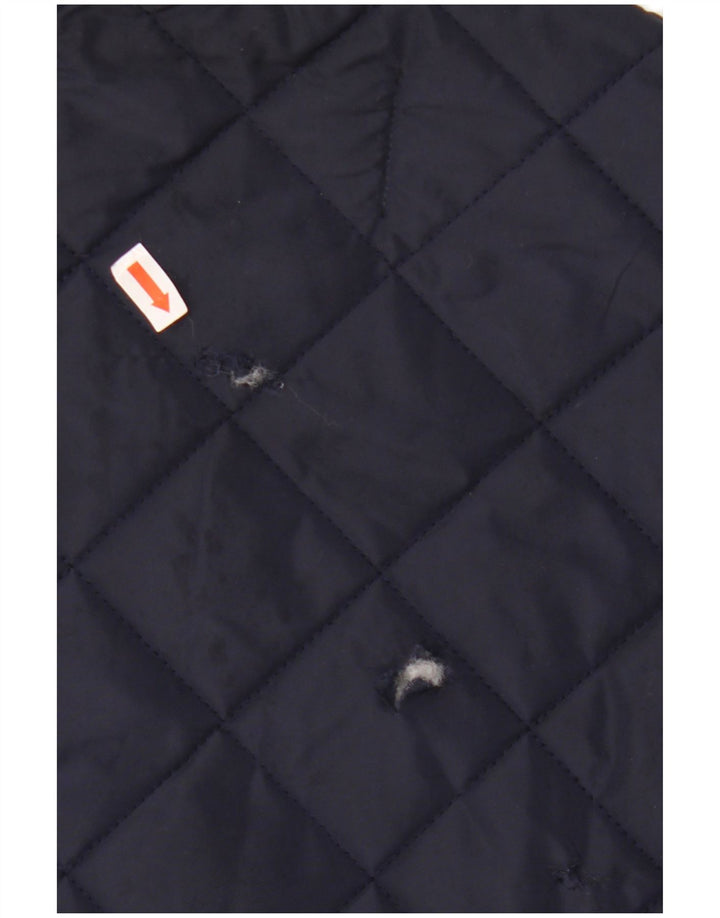 Replay Herre Quilted Jacket UK 40 Large Navy Blue Polyester