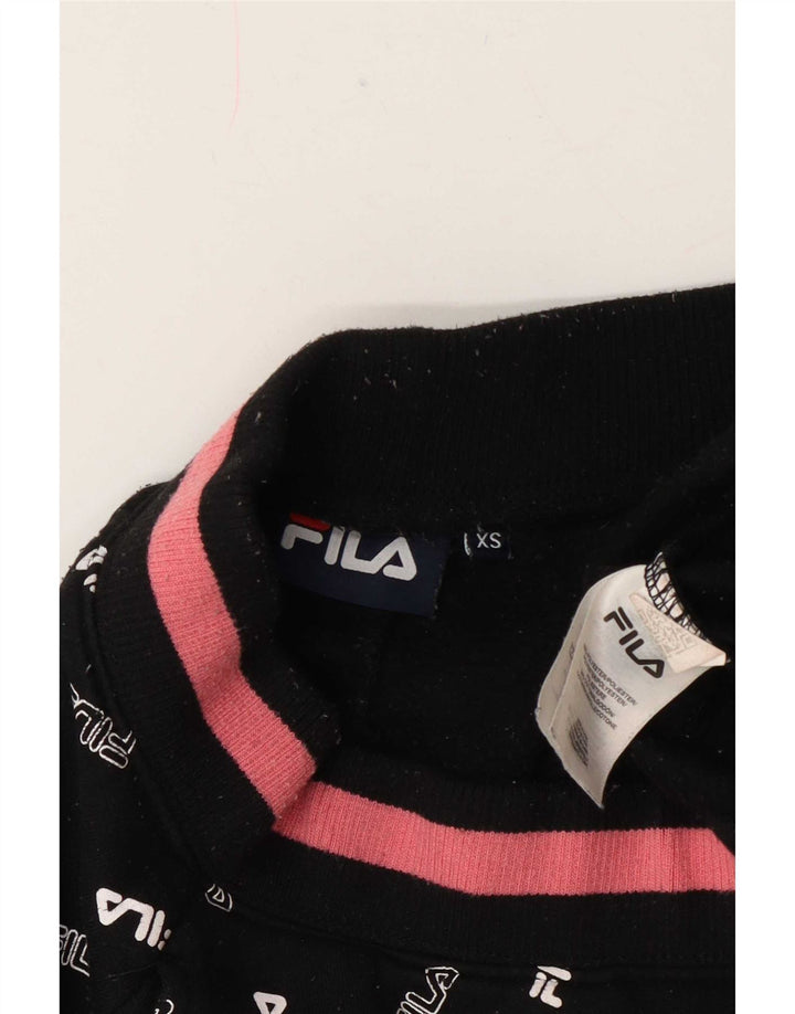 Fila Graphic Sports Shorts til kvinder UK 6 XS Sort polyester