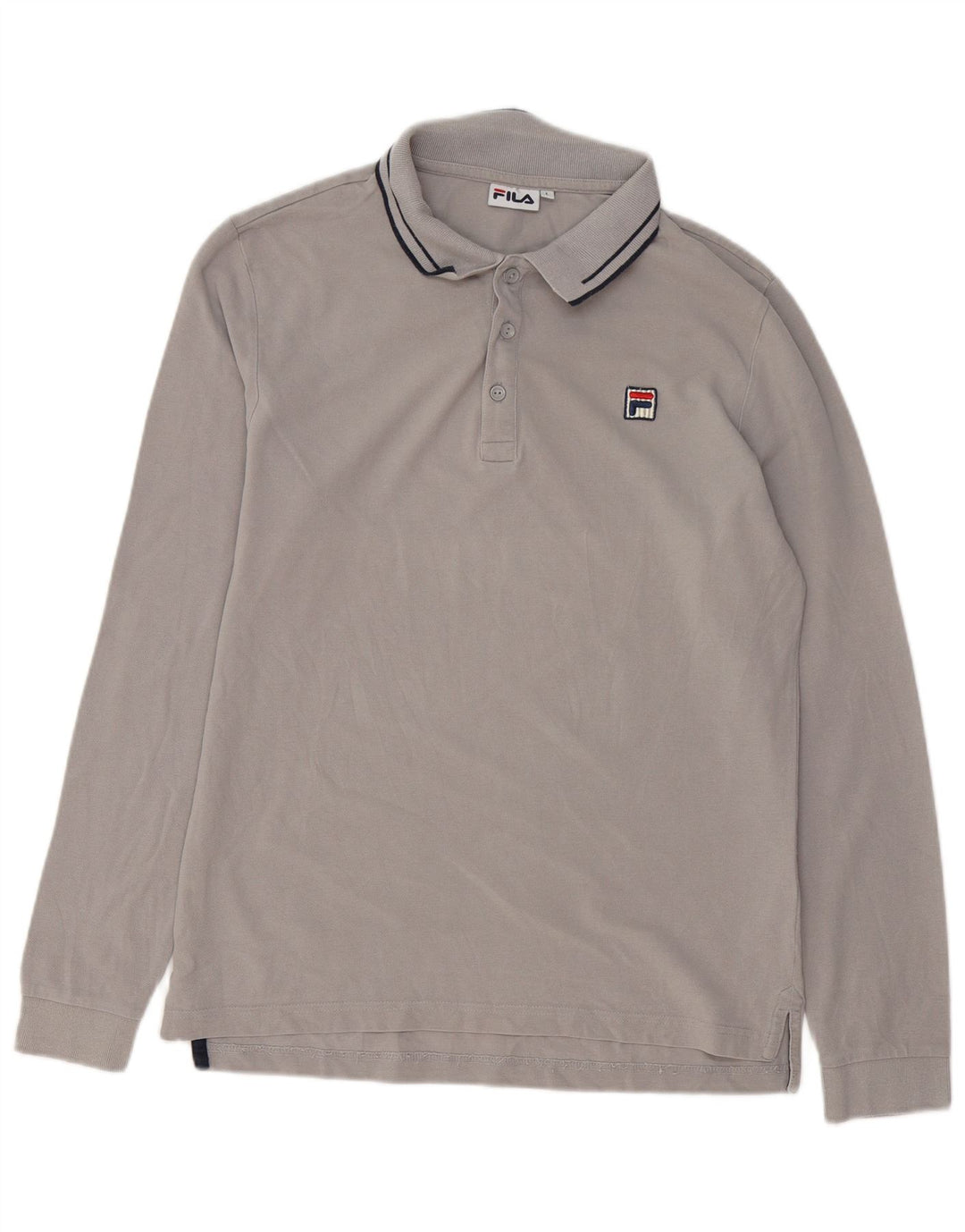Fila Langærmet Polo Shirt til mænd Stor grå bomuld