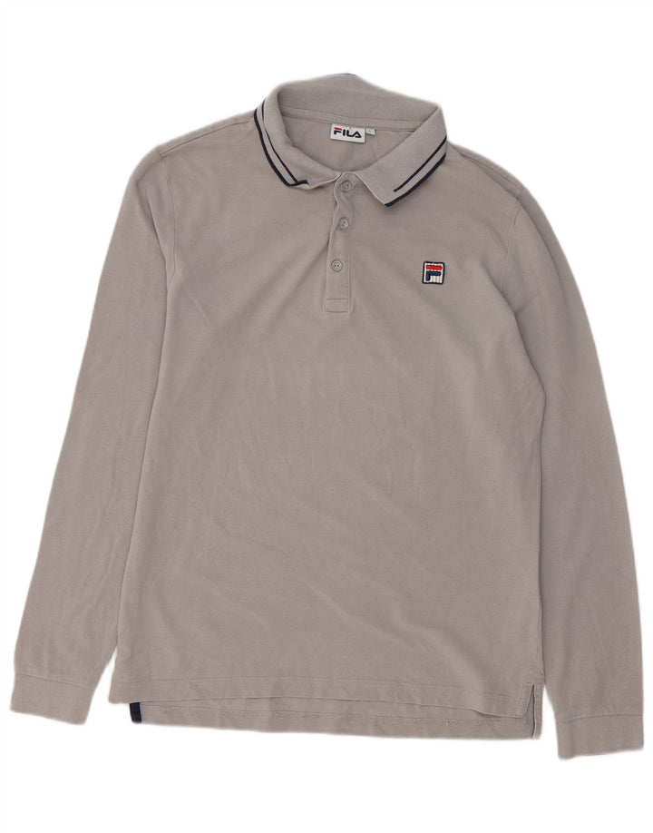 Fila Langærmet Polo Shirt til mænd Stor grå bomuld