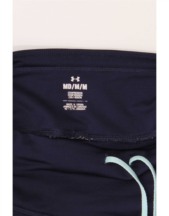 Under Armour Grafiske Leggings til kvinder UK 12 Medium Navy Blue Polyester