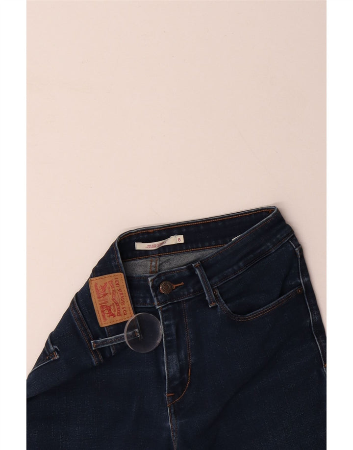 LEVI'S Dame Mid Rise Skinny Jeans US 8 Medium W28 L30 Blå Bomuld