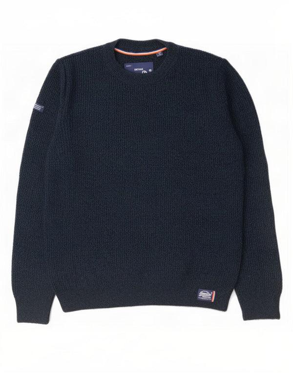 Superdry Herre sweater med rund hals XL marineblå