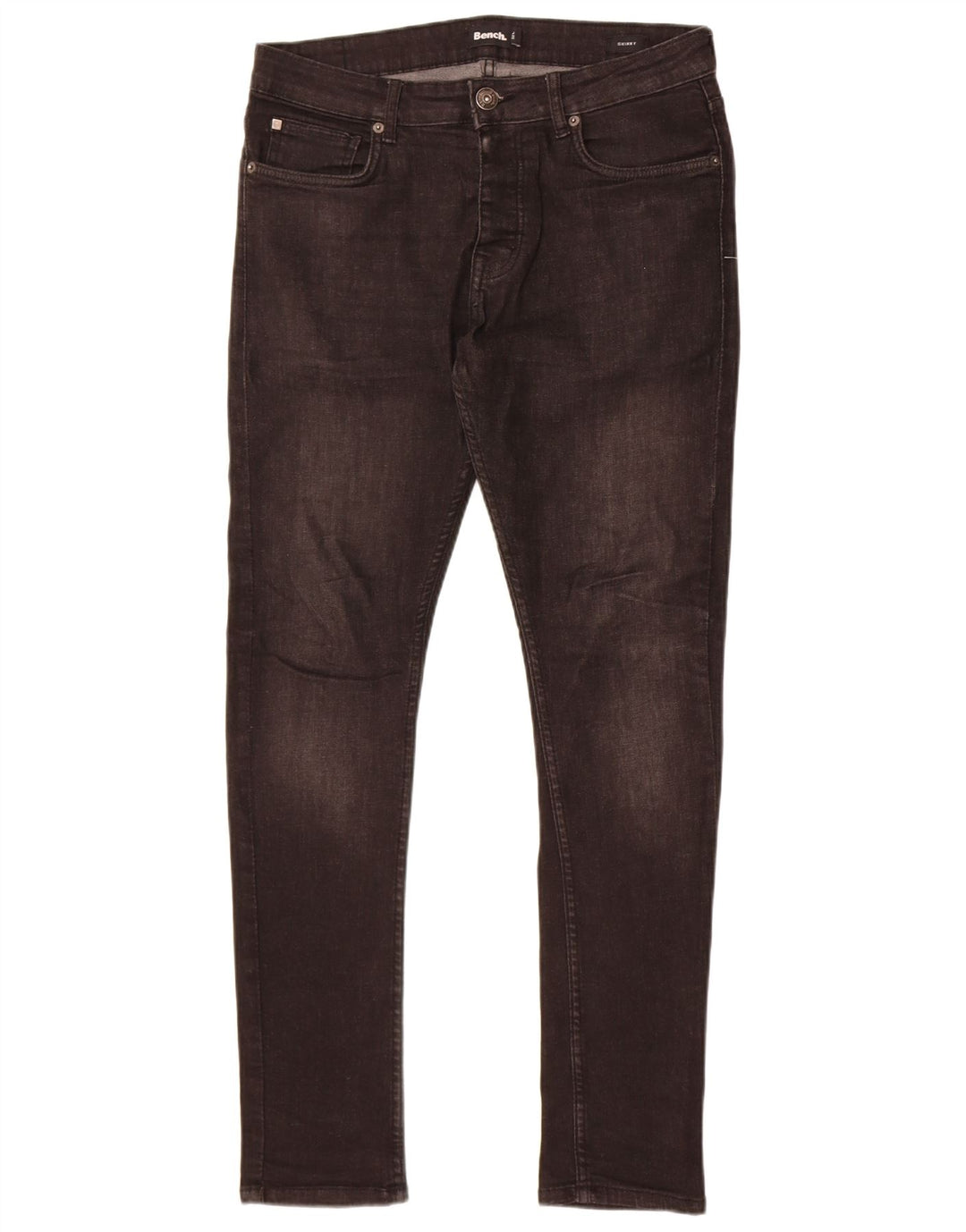 Bænk Herre Skinny Jeans W32 L32 Sort Bomuld