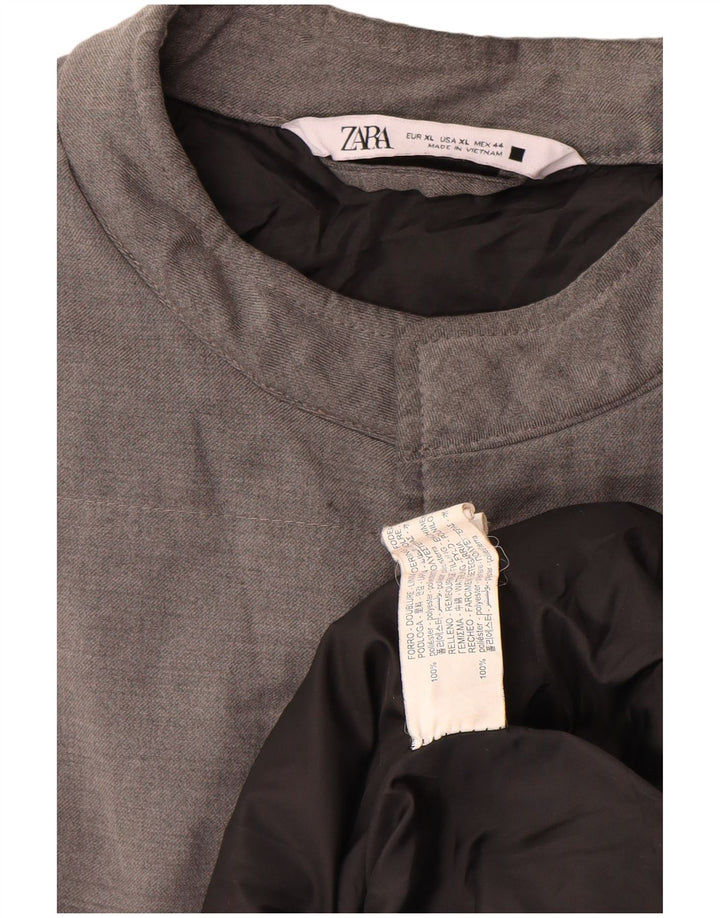 Zara Herre polstret Gilet UK 42 XL Grå Polyester