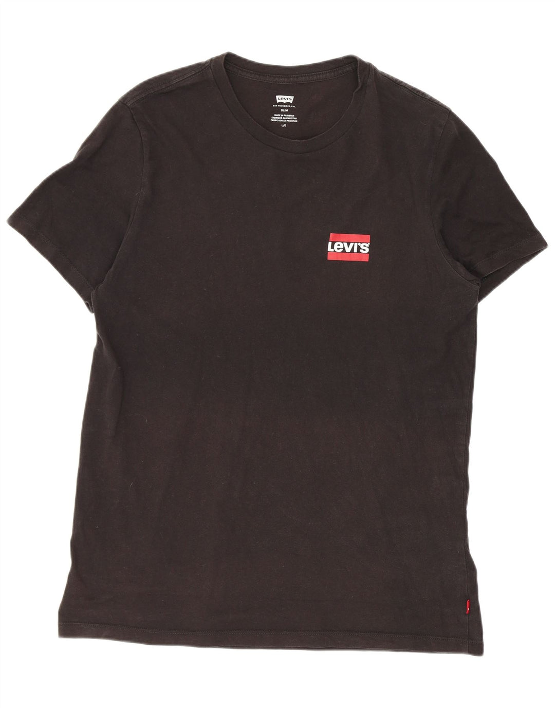 Levi's Herre Slim Fit T-shirt Top Stor sort bomuld
