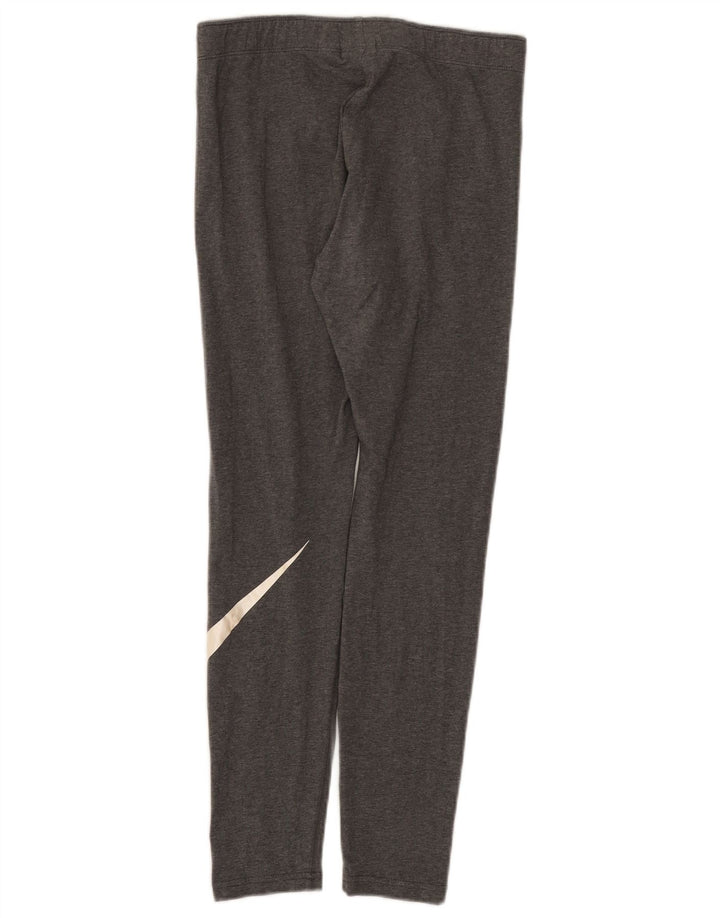 Nike Grafiske Leggings til kvinder UK 12 Medium Grey Flecked Bomuld