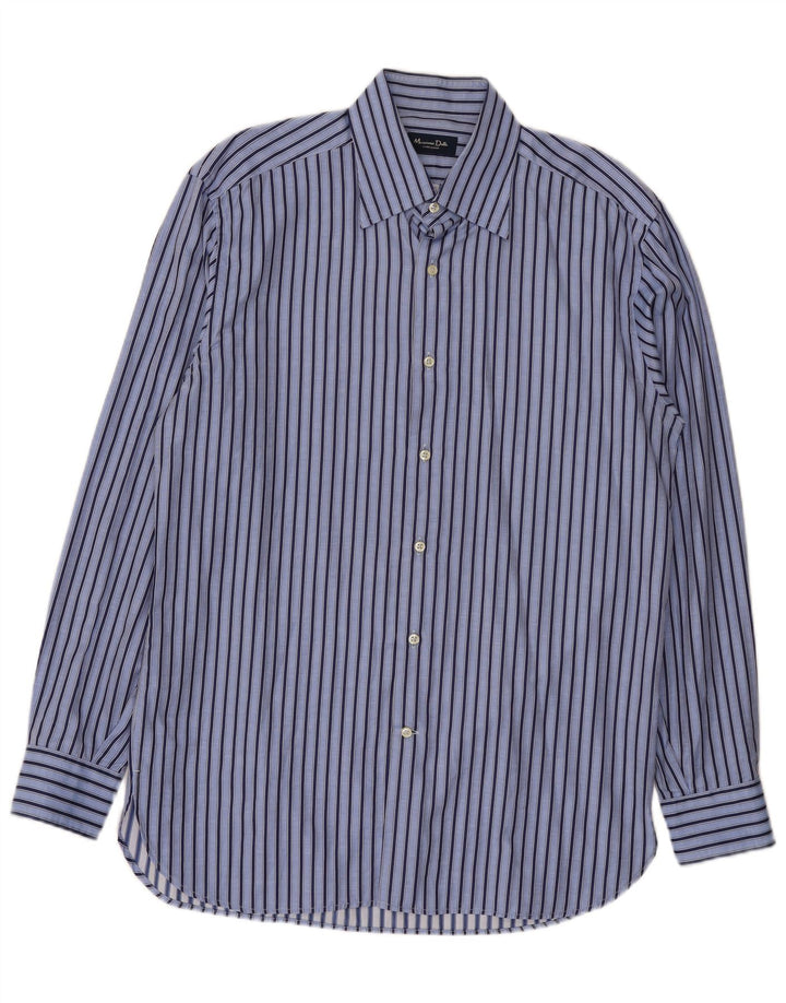 Massimo Dutti Herreskjorte Str 42 16 1/2 Stor Blå Stribet
