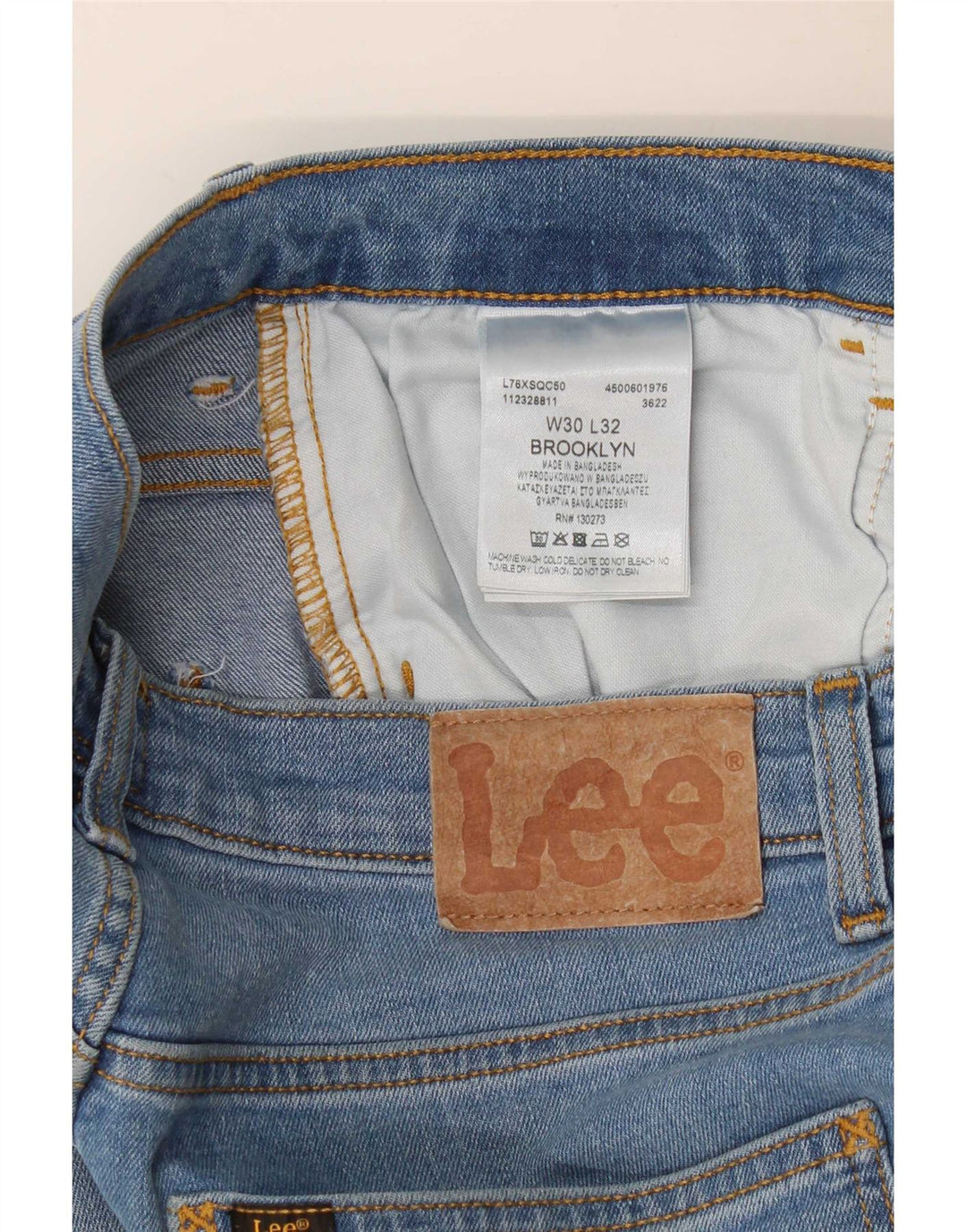 Lee Mens Brooklyn Straight Jeans W30 L32 Blå Bomuld