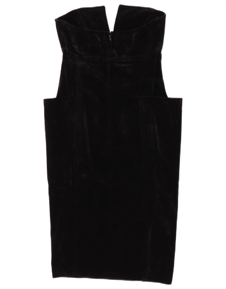 Mario Borsato Womens Couture Velvet Strapless Dress IT 42 Medium Black