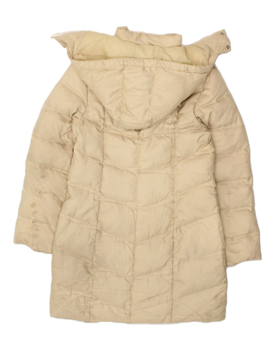 FILA Womens Hooded Padded Coat UK 14 Large  Beige Polyester Vintage Fila and Second-Hand Fila from Messina Hembry 