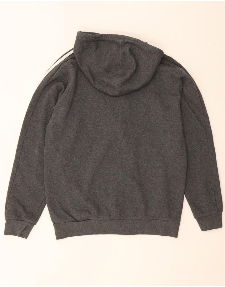 ADIDAS Mens Zip Hoodie Sweater Large Grey