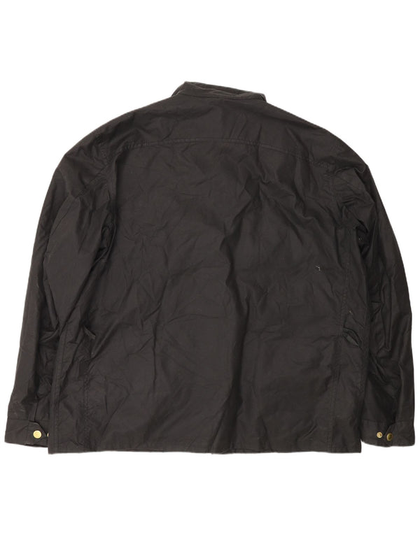 Barbour Herre vokset bomuldsjakke UK 44 2XL Sort bomuld
