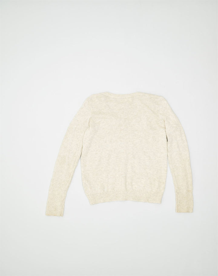 HOLLISTER Mens V-Neck Jumper Sweater Small Beige Cotton | Vintage | Thrift | Second-Hand | Used Clothing | Messina Hembry 