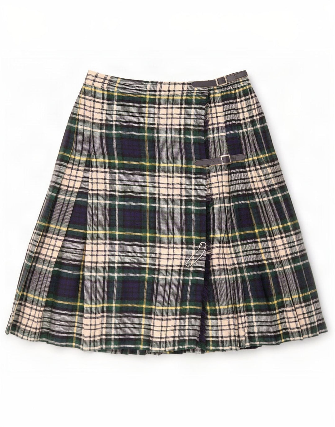 Vintage plisseret nederdel til kvinder Medium W30 Flerfarvet Plaid