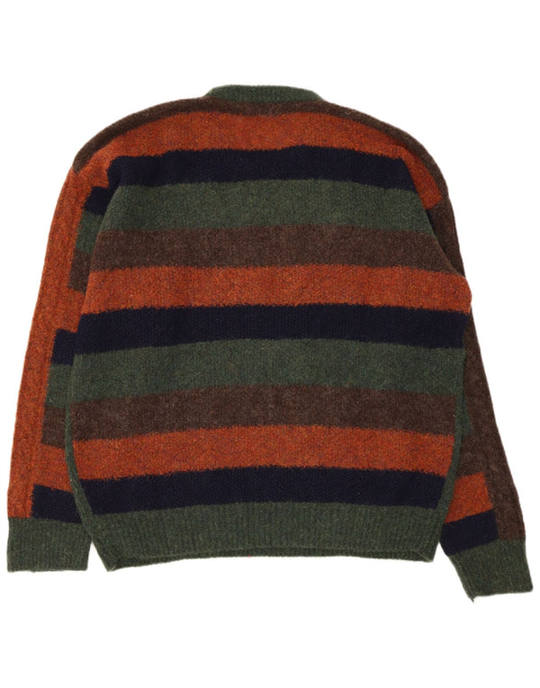 Trussardi herre rund hals sweater XL flerfarvet stribet