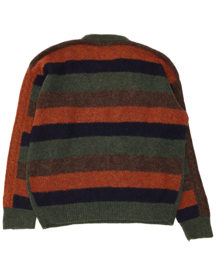 Trussardi herre rund hals sweater XL flerfarvet stribet
