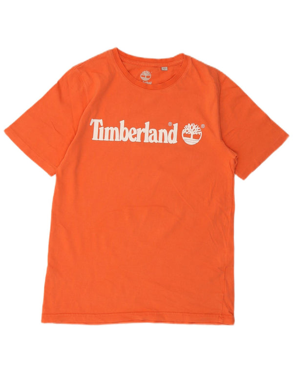 Timberland Boys Grafisk T-Shirt Top 15-16 år Medium Orange Bomuld