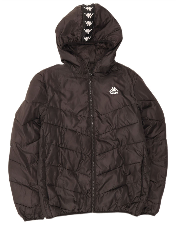 Kappa Dame Hættejakke UK 16 Large Black Polyamide