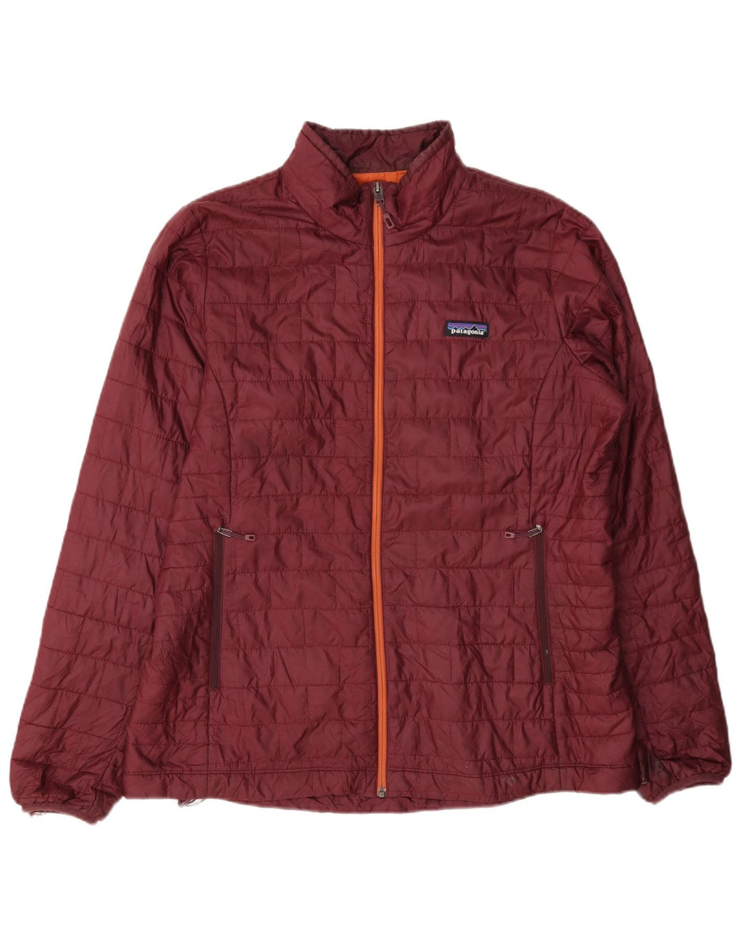 Patagonia Dame Polstret Jakke UK 18 XL Burgundy Polyester