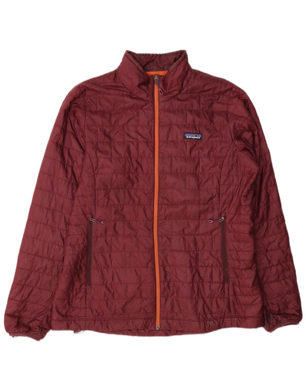 Patagonia Dame Polstret Jakke UK 18 XL Burgundy Polyester