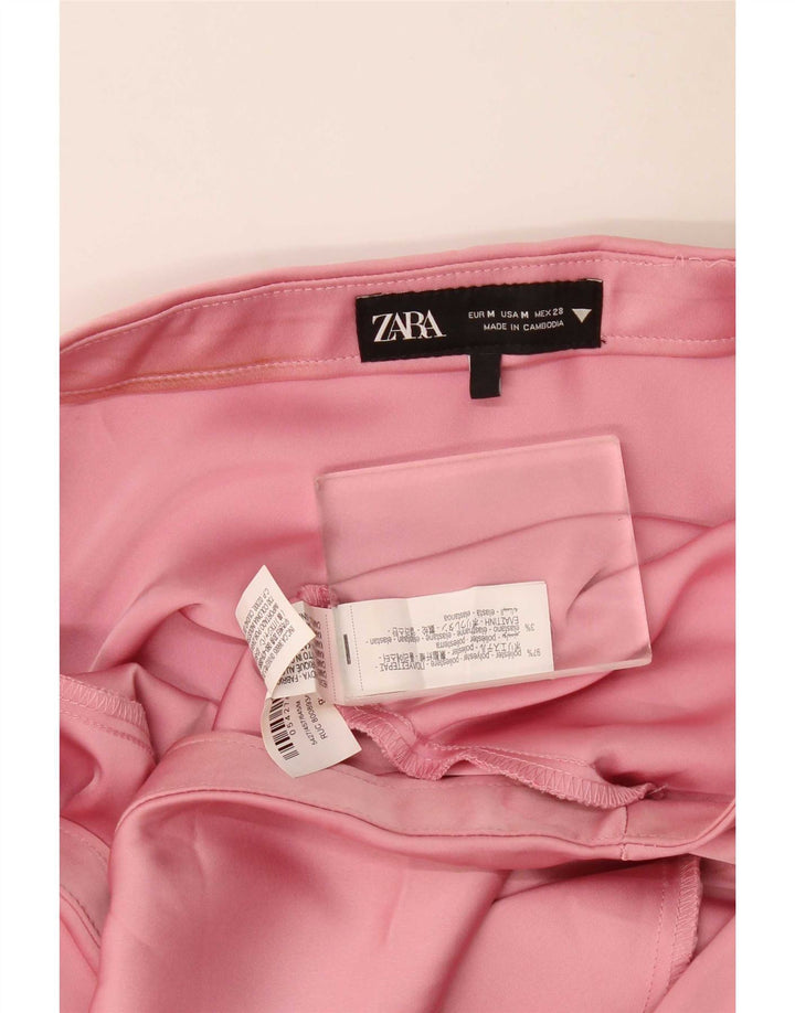 Zara Dame A-Line nederdel Medium W30 Pink Polyester