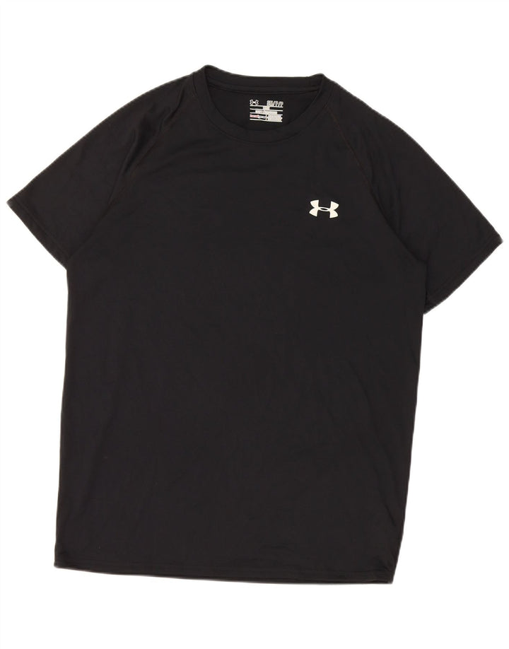 Under Armour Herre Heat Gear T-Shirt Top Lille Sort Polyester