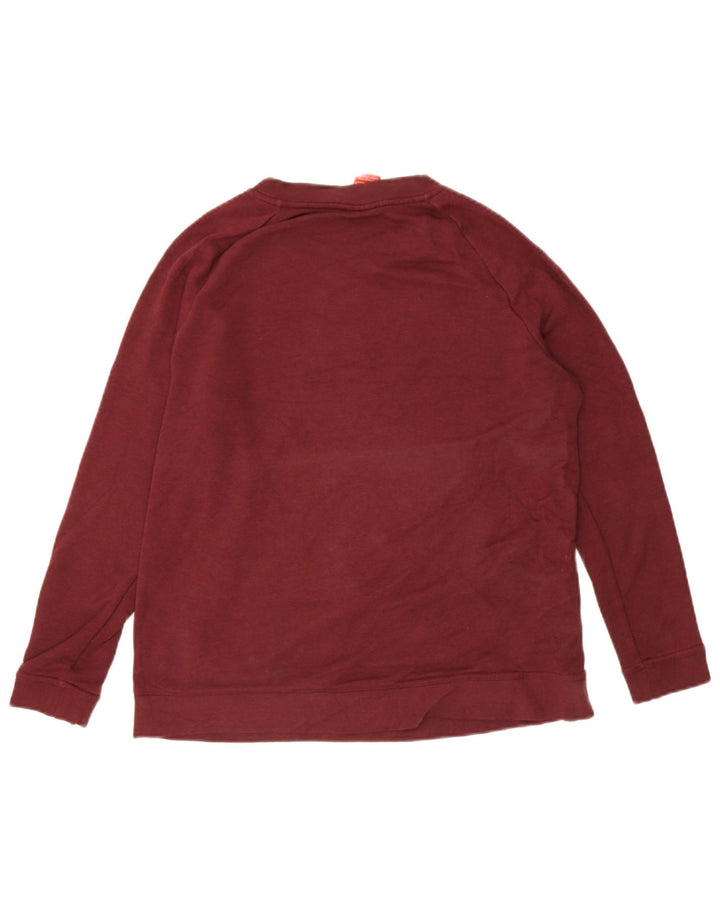 Nike Dame Sweatshirt Jumper UK 14 Medium Bourgogne bomuld