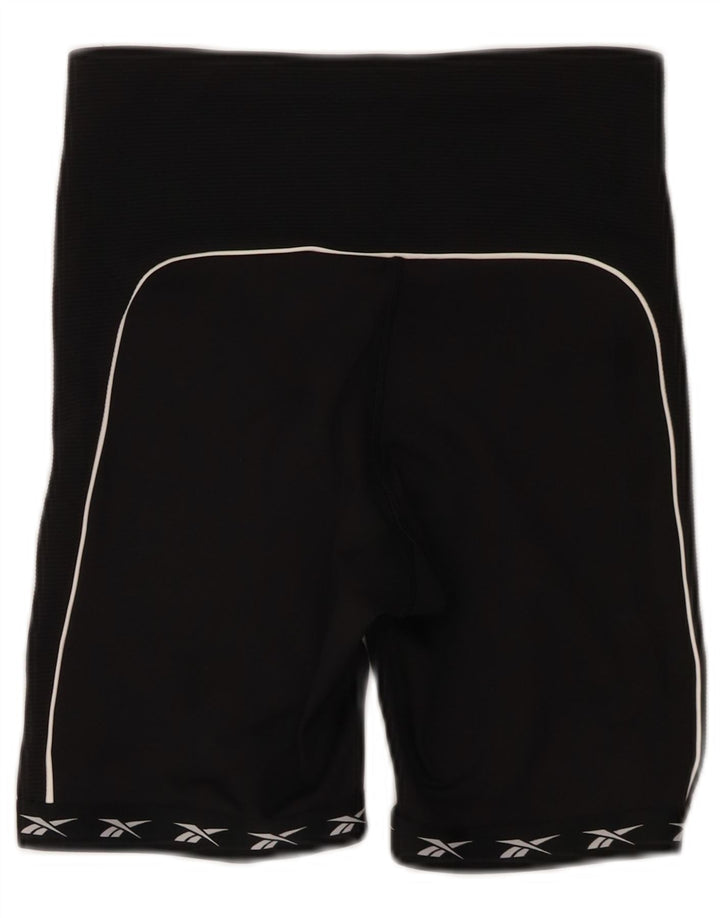 Reebok Womens Speedwick Graphic Sports Shorts UK 8/10 Small Black Polyester