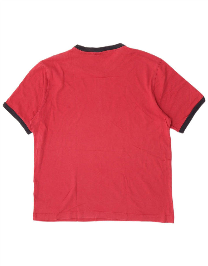 Champion Herre Grafisk T-Shirt Top Stor Rød Bomuld
