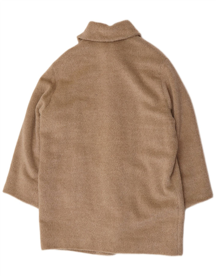 Vintage oversize overfrakke til kvinder UK 12 Medium Beige Uld