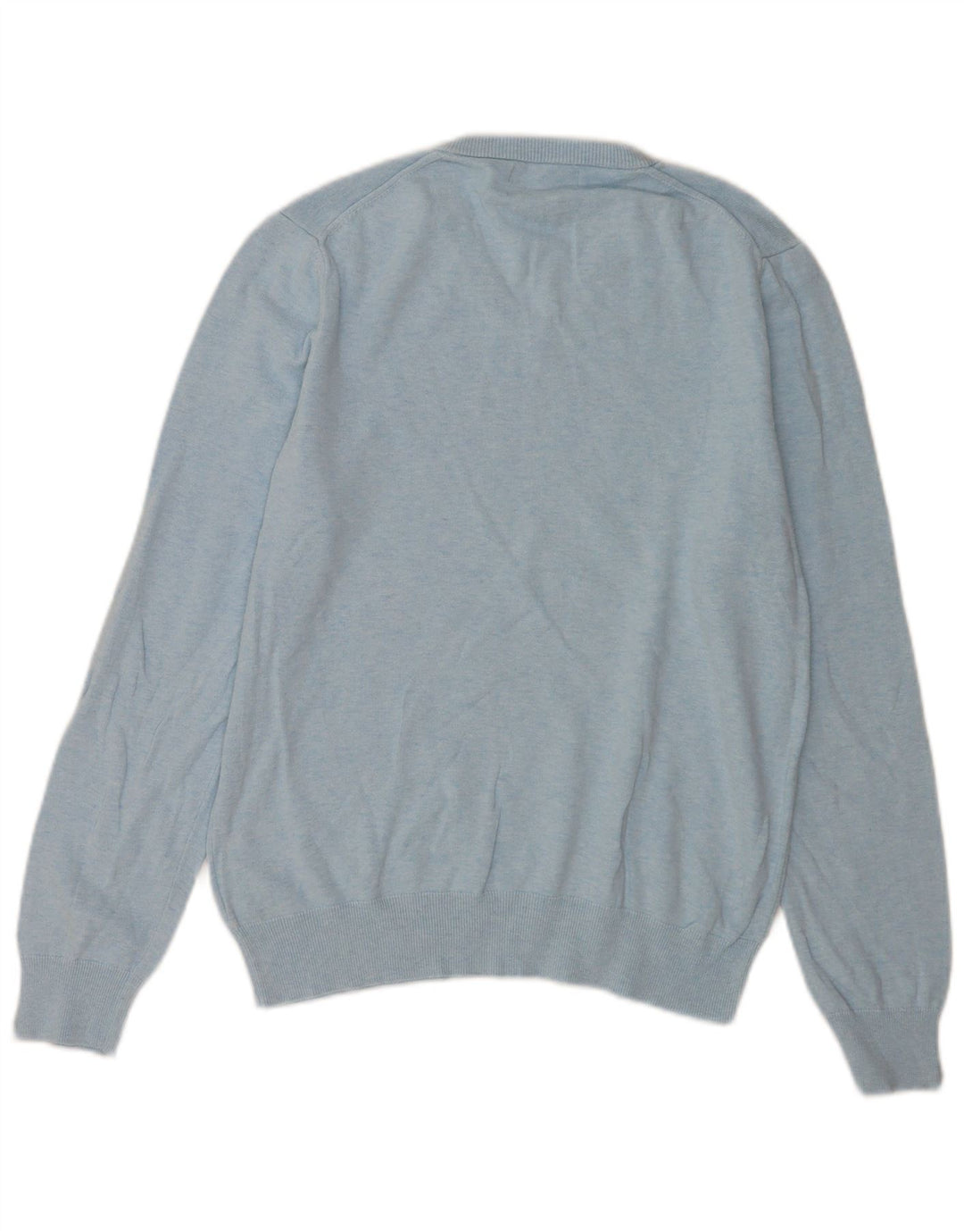 Marks & Spencer Herre V-hals sweater mellemblå bomuld